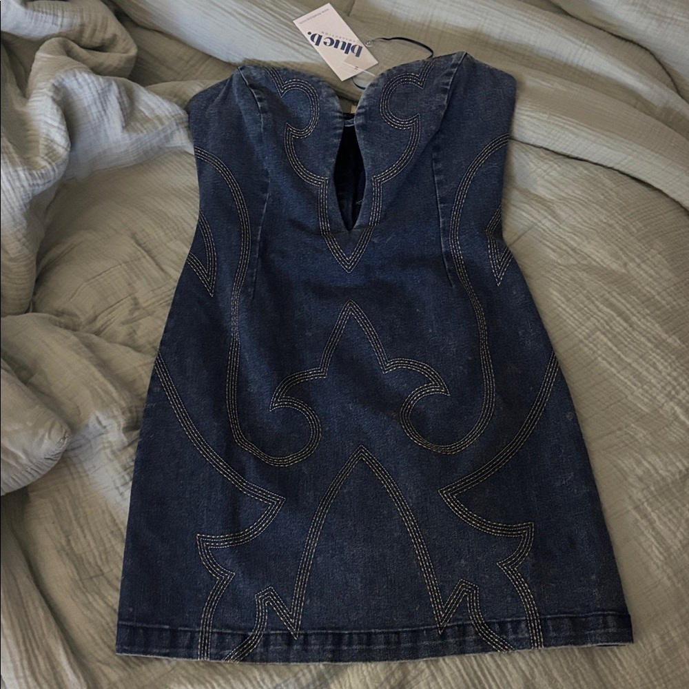 Denim Strapless Dress